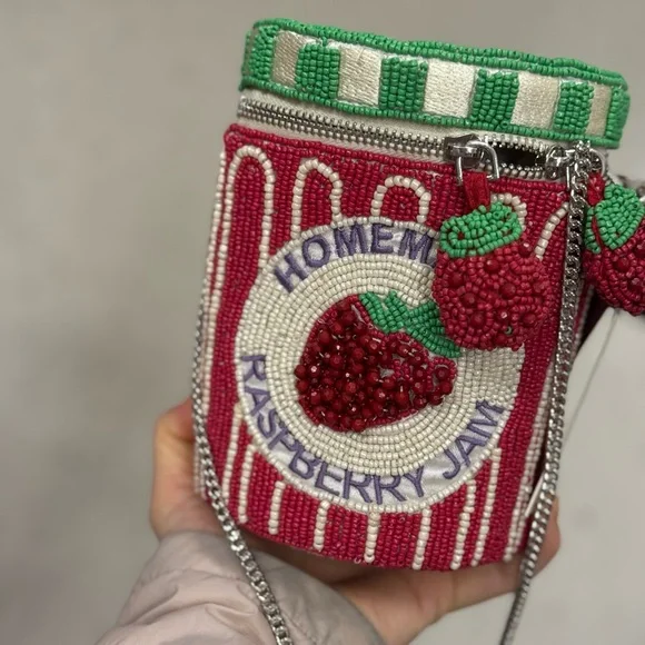 Beaded Raspberry Jam Bag - Picture 1 of 2